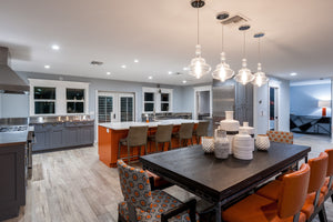 Contemporary interior design kitchen modern south florida boca raton colorful clean lines 